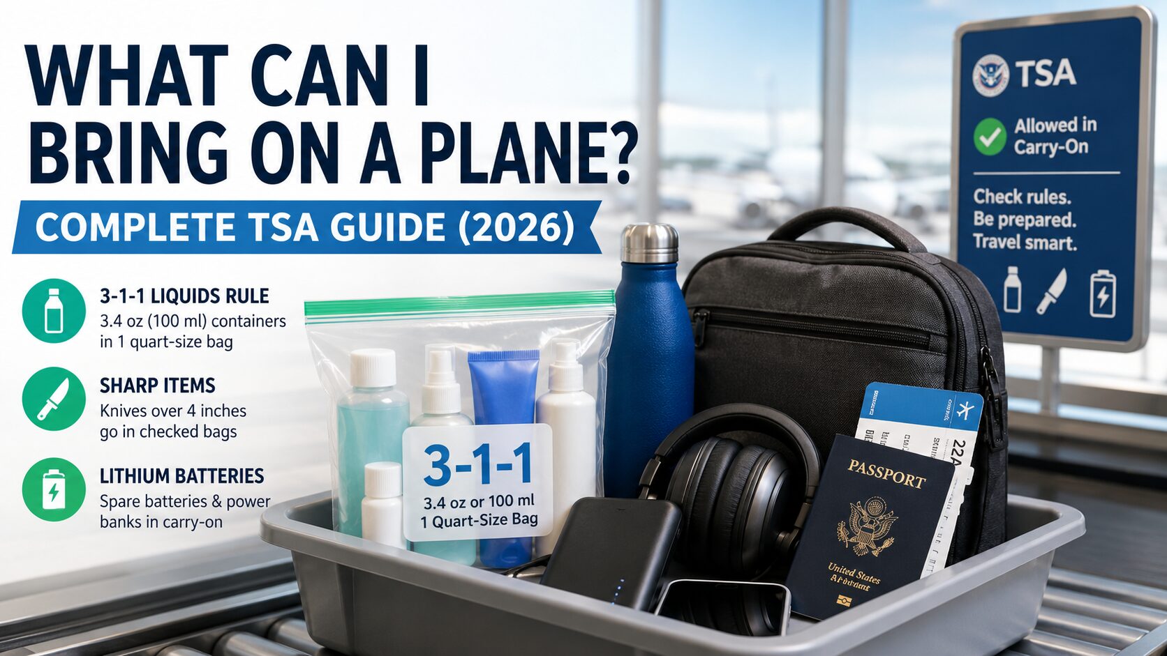 What Can I Bring on a Plane? 9 Essential TSA Rules (2026) 10 What Can I Bring on a Plane? 9 Essential TSA Rules (2026)