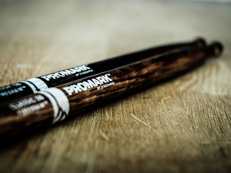 Close-up of wooden drumsticks